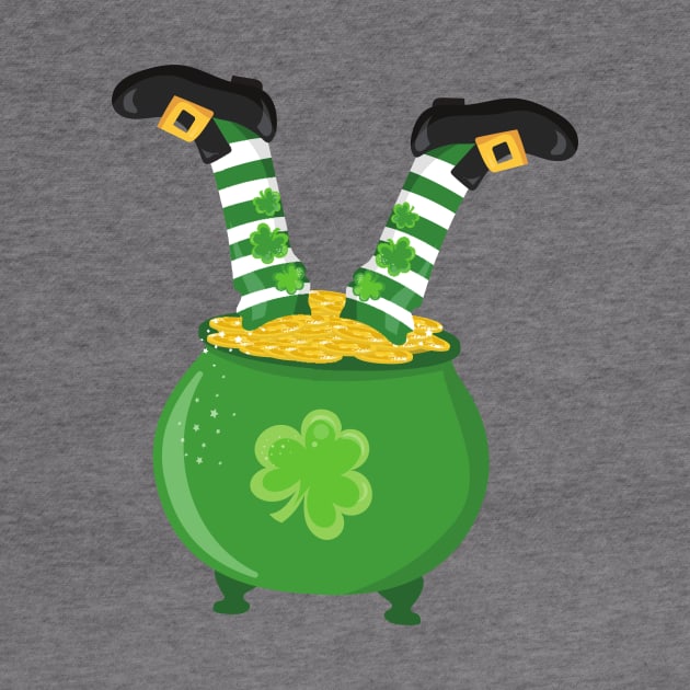 Saint Patrick's Day, Pot Of Gold, Leprechaun Legs by Jelena Dunčević